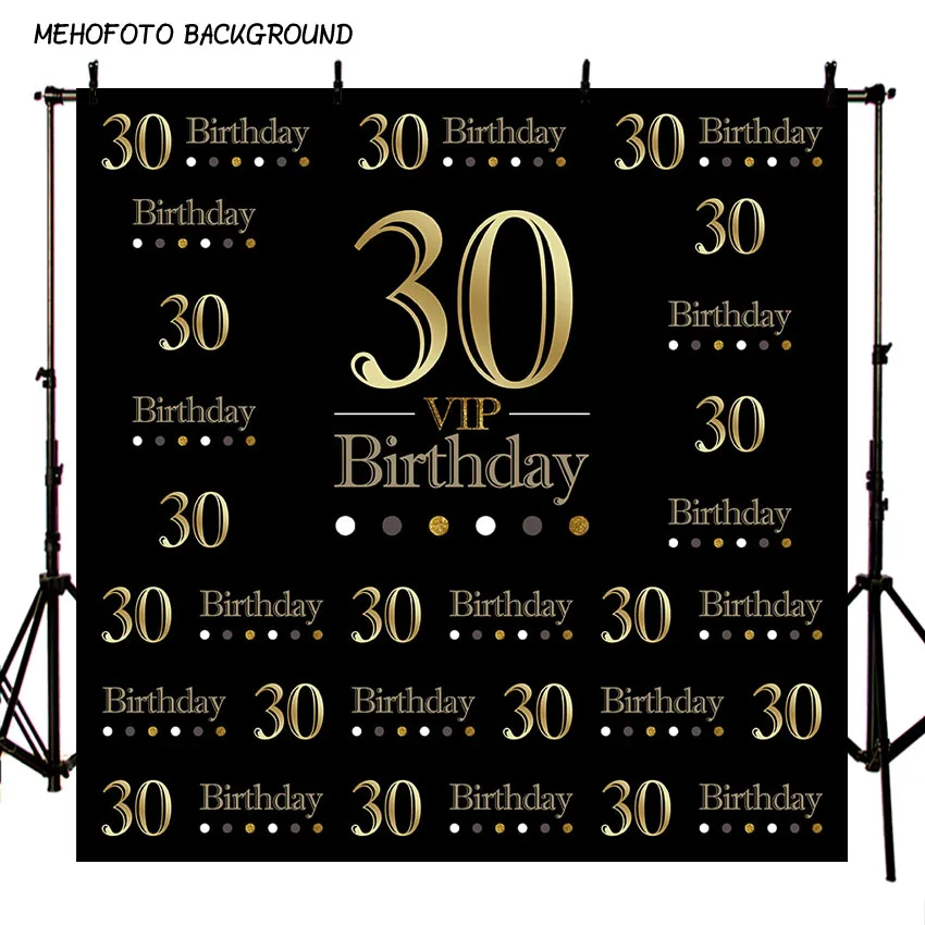 

vinyl photography backdrop customized Luxury elegant aristocrat 30th birthday party photo background photobooth original design