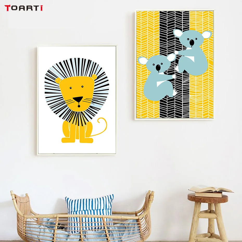 Cartoon Animals Painting Home Decor  (4)