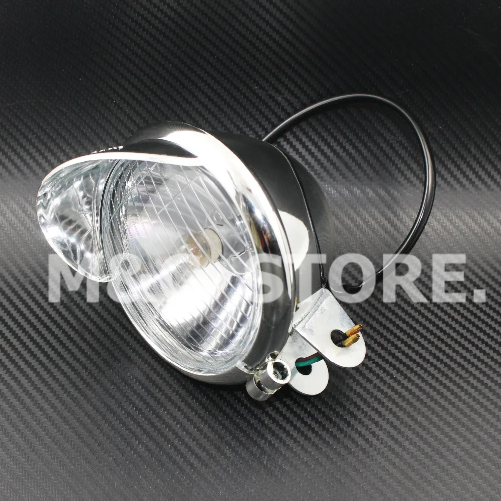 Хромированная универсальная фара для мотоцикла из АБС пластика 4 75 дюйма