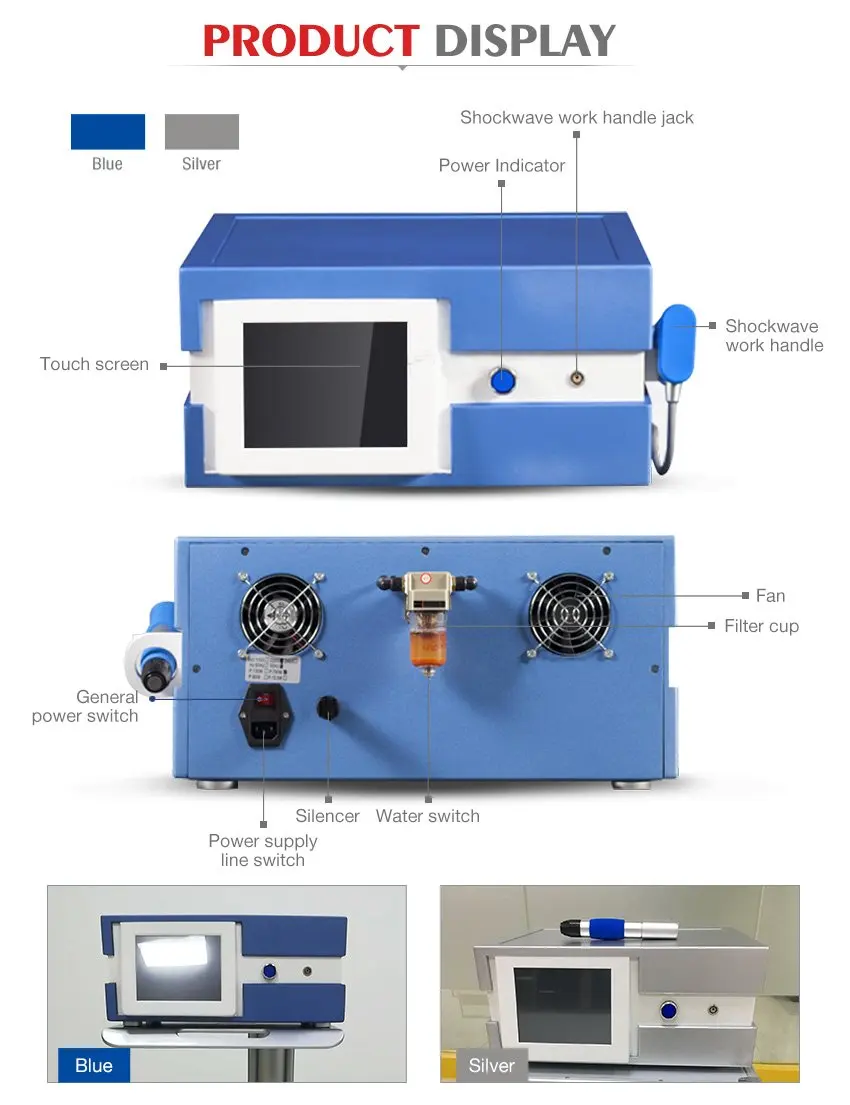 Эффективная физическая система боли акустическая Ударная Волна exterorporeal Shockwave машина для ED с дополнительной ручкой
