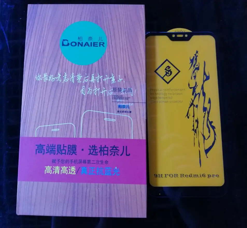 Bonaier новинка для Xiaomi Redmi 6 Pro полный клей и экран 9 H закаленное стекло пленка Mi A2 Lite