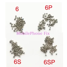 50 пакетов/лот полный набор винтов для iPhone 6 6 Plus 6 S 6 S Plus Полные Винты Набор с серебряным дном пять звезд Pentalobe винты
