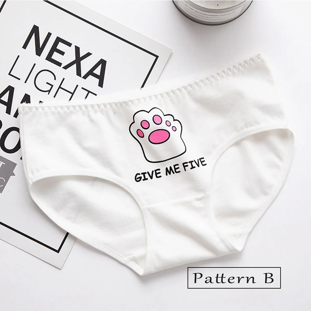 CURRADA 5pieces/lot Cotton briefs sexy panties women underwear low waiste underpant female cartoon cute panty M L XL XXL