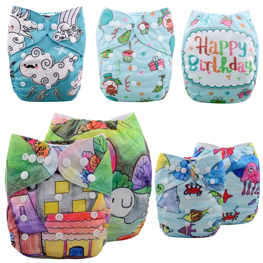 JinoBaby подгузники детские одного размера многоразовые Couche Lavable 1 шт подгузник +