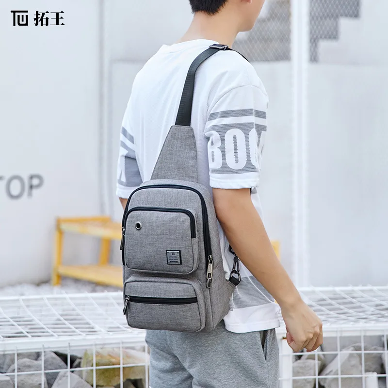 

New men's chest bag Oxford cloth Korean version of the multi-function men's shoulder bag