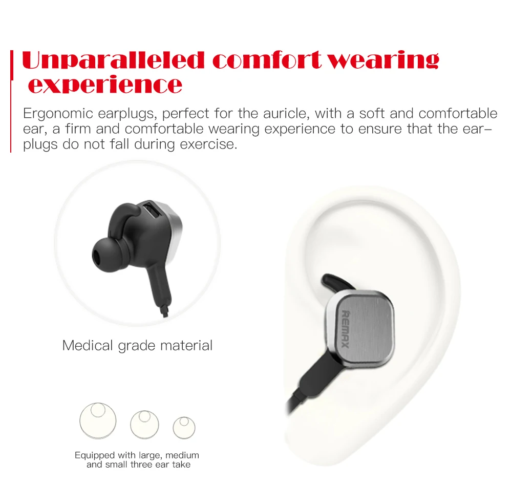 Remax S2 Wireless Magnetic Sports Earphone Bluetooth 4.2 Stereo Sound Headphone (6)