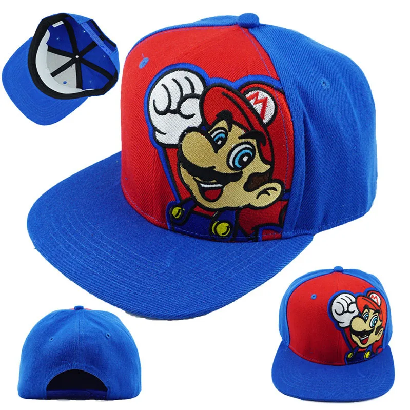 Оптовая продажа бейсбольная кепка для девочек с вышивкой Mario Повседневная Кепка