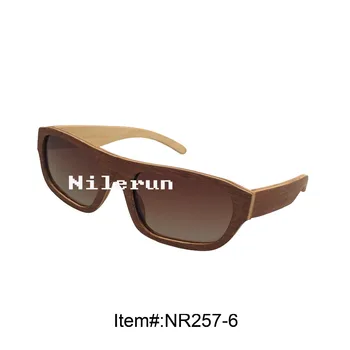 

fashion ultra light brown veneer wood sunglasses