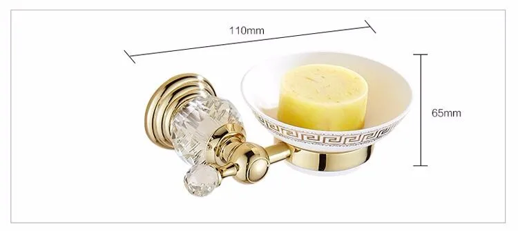 61 серия кристаллов золотистая полированная латунь кристаллическое мыло держатель посуды мыльница Сеть аксессуары для ванной комнаты Dishesdisk туалетный столик