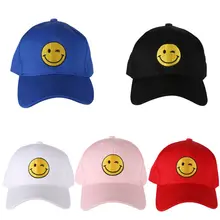 Уличные женские мужские летние шапки игривые смайлики напечатаны хлопковые шляпы регулируемые хип хоп кепки для бега