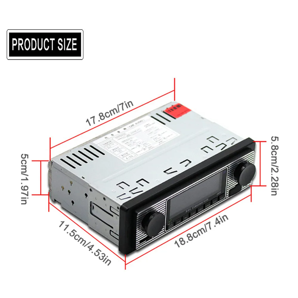Автомобильный стереопроигрыватель с Bluetooth один Din радио mp3 плеер USB/SD/AUX/FM приемник