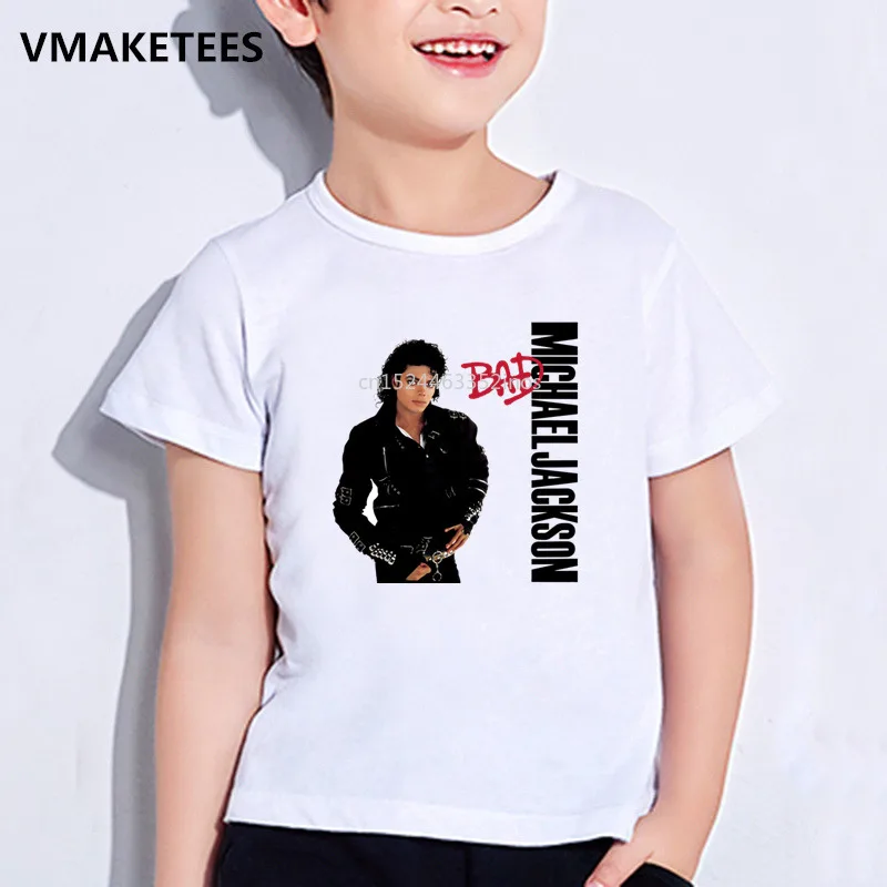 

Kids Summer Girls & Boys T shirt Rock N Roll Star Michael Jackson Print Children's T-shirt Kpop Cool Casual Baby Clothes,HKP5145