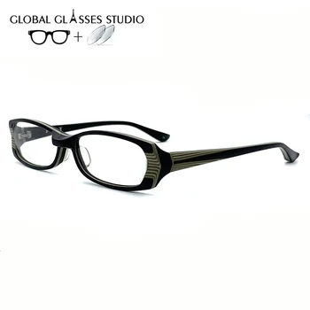 

Women Men Leisure Acetate Glasses Frame Eyewear Eyeglasses Reading Myopia Prescription Lens 1.56 Index F-2109