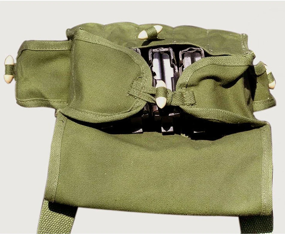 Borsa Originale Surplus Esercito Cinese Tipo 56: Tracolla Tela Per Caricatori E Munizioni Militaria