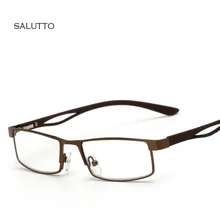 Металлическая квадратная оправа, очки для дальнозоркости, очки для чтения по рецепту, мужские, женские, бизнес, дальние очки для коррекции зрения, oculo de grau