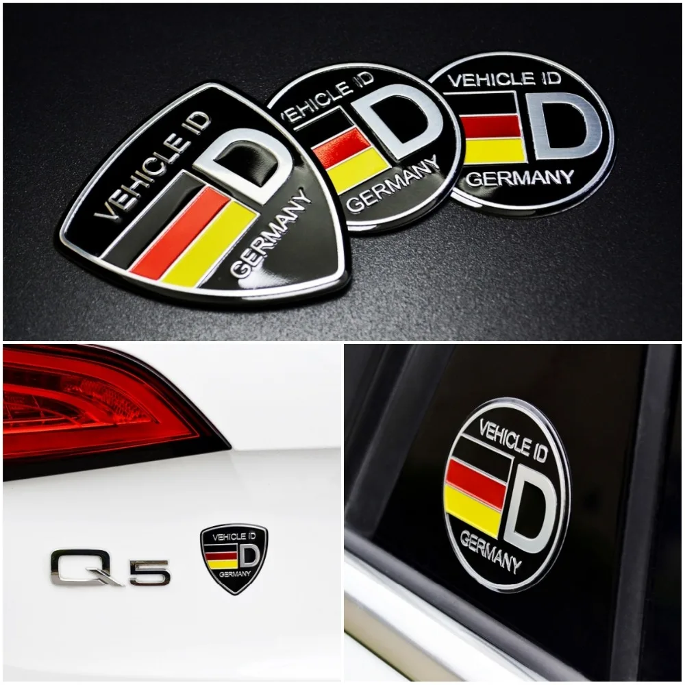 

3Pcs Aluminum Germany Emblem Badge For VW Golf Tiguan CC Jetta SCIROCCO AUDI A1 A3 A4 A5 A5 A7 BMW 320 325 335 520 525