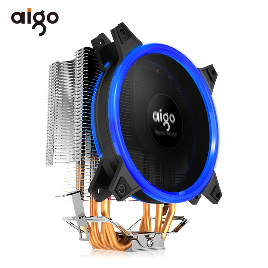 

Aigo PC CPU Cooling Fan Cooler 4 Heatpipes CPU Cooler Fan Radiator Aluminum Heatsink CPU Cooler for LGA775/1155/1156/1366/2011