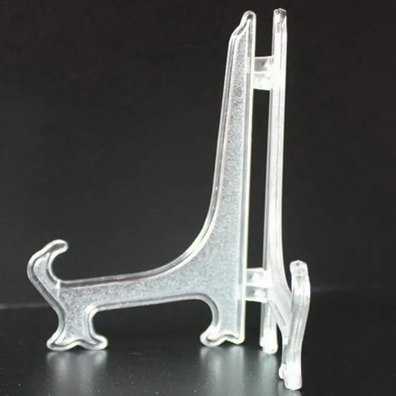 

1Pc Clear Plate Ceramic Frame Display Rack Plate Bowl Picture Frame Easel Stand Photo Pedestal Holder