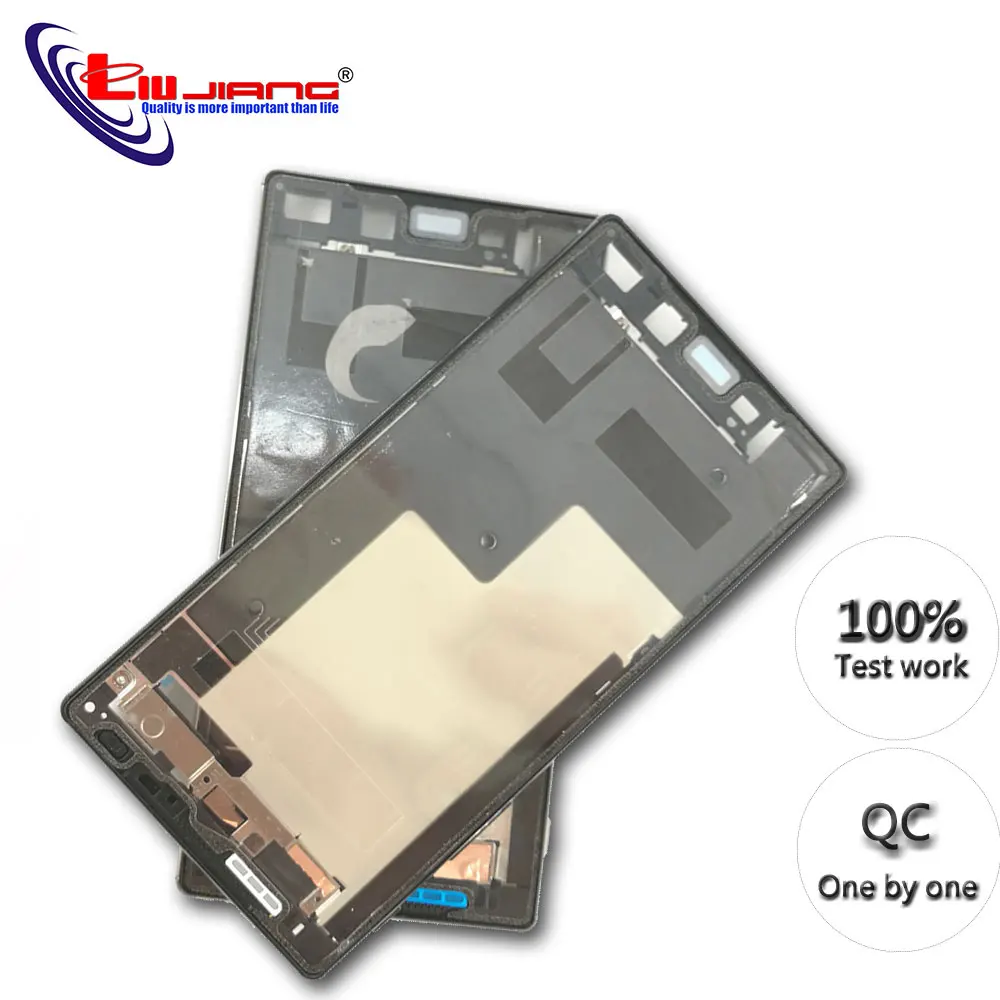 

Housing Frame Chassis For Sony Z5 Premium Z5P E6853 E6833 E6883 Front Frame Bezel + dust-proof plug Cover Replacement Parts