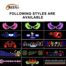 OKEEN Универсальный Автомобильный Стайлинг Музыка Ритм автомобиля стикер Музыка Эквалайзер с RGB Led контроллер прикуривателя декоративные лампы