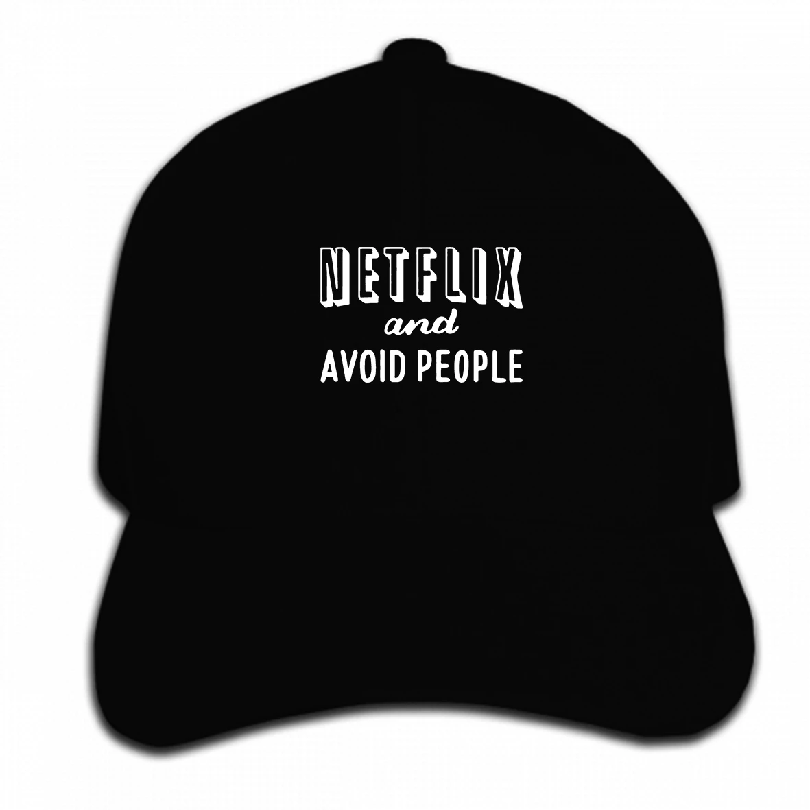 Принт бейсбольная кепка под заказ Netflix и избегайте людей Netflix фильм Netflix И Chill Забавный подарок Дата ночной праздник Подарочная шапочка