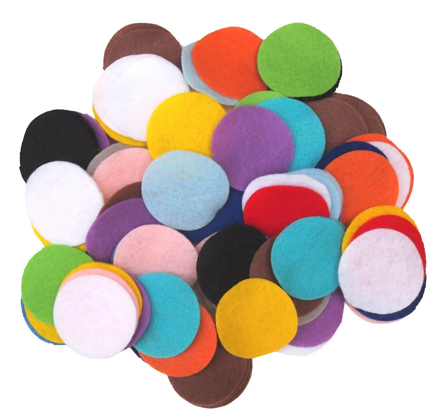 

100pc Colorful Felt round shape craft DIY Appliques Clothing decoration Scrapbook round shape DIY Appliques