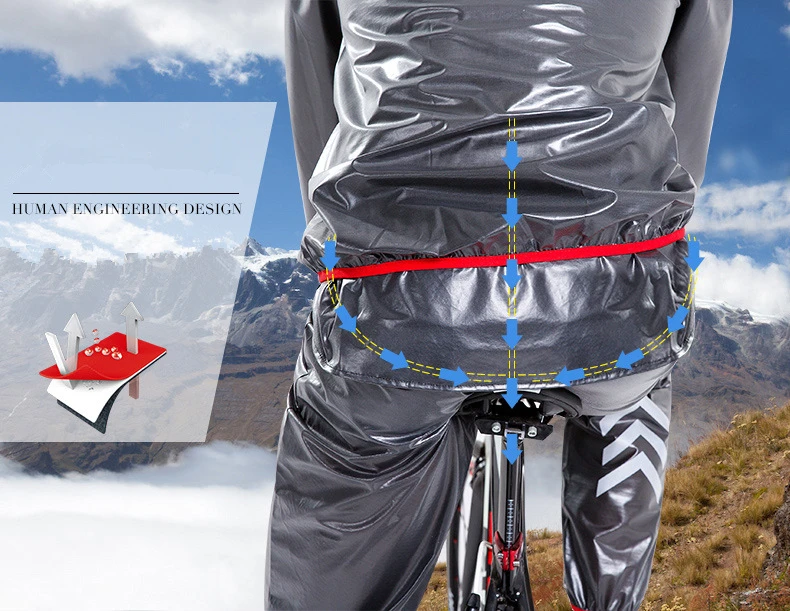 Водонепроницаемый Мотоцикл велосипедные куртки брюки наборы дождевиков для мужчин и женщин Спорт на открытом воздухе Светоотражающие мотоциклетные велосипедные костюмы набор