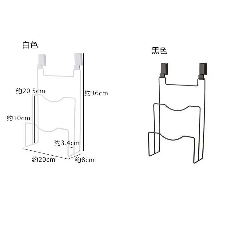 Железная дверь задняя подставка для кастрюльных крышек без отверстия настенный подвесной горшок крышка Держатель для кухонных приборов поднос доска для разделки LU42412