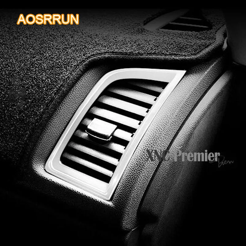 

AOSRRUN free shipping Stainless steel LR Air-conditioning Outlet COVER Car Accessories For Mitsubishi ASX 2018 2/pcs car styling