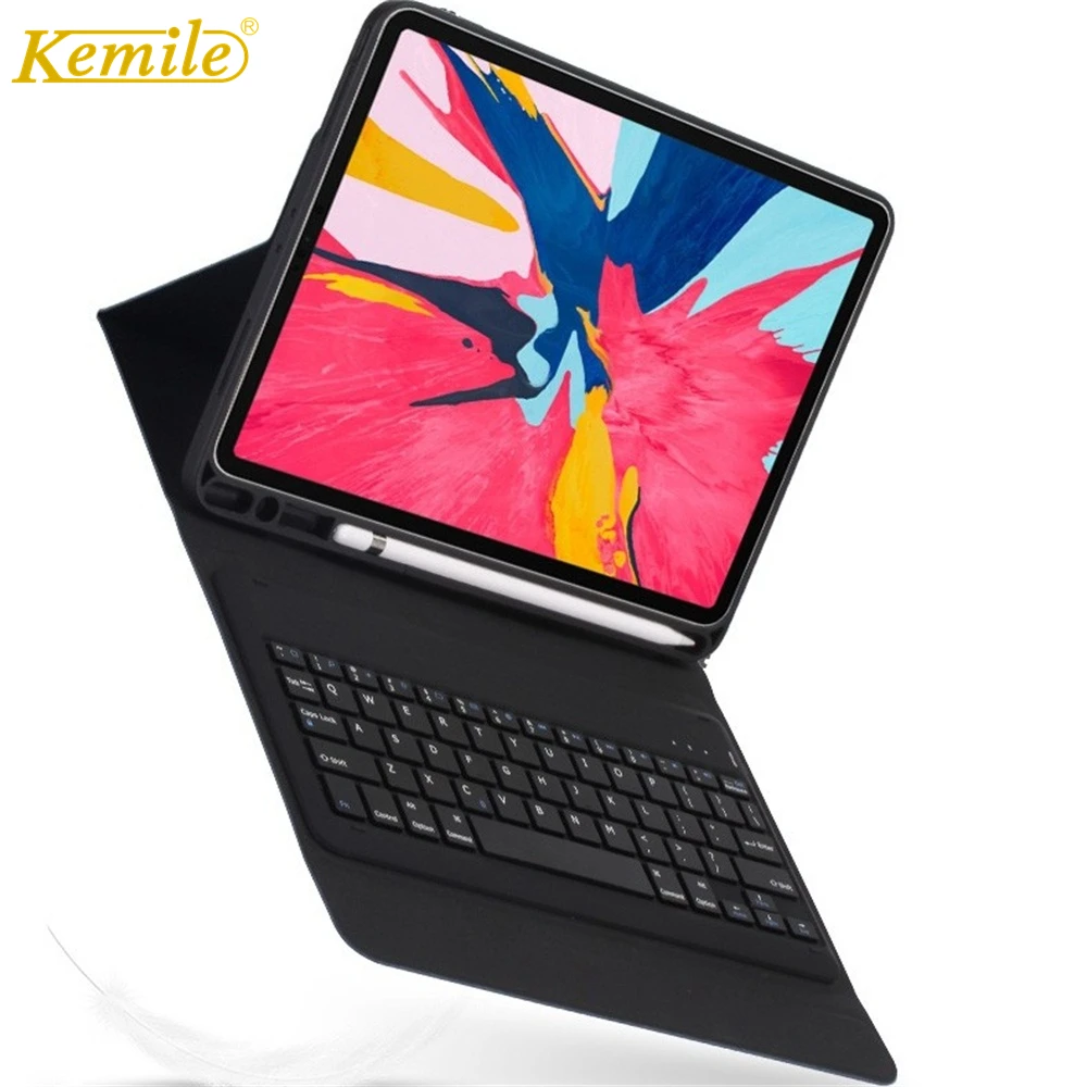 Чехол Kemile с Bluetooth клавиатурой и держателем для карандашей iPad Pro 11 2018 Магнитный