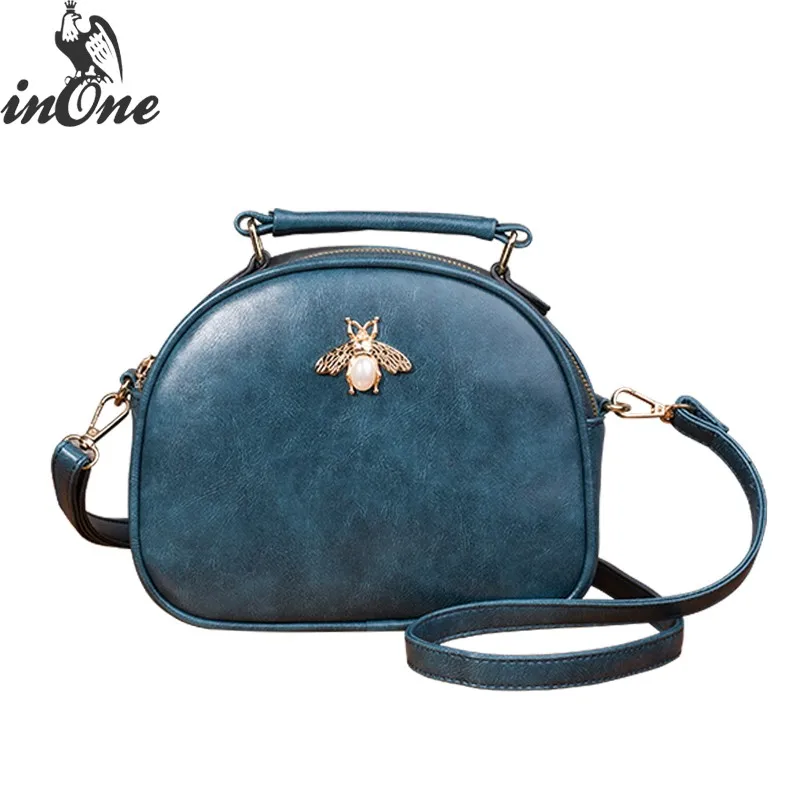 

INONE 2018 Ladies Hand Bags Cell Phone Women Messenger Shoulder Bags Crossbody PU Leather with Fashion Bee Handbag Purse