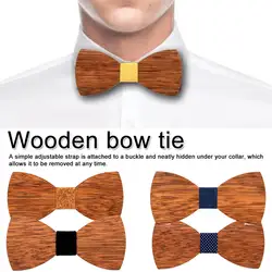 Уникальная древесина мужской галстук-бабочка деревянный галстук-бабочка Галстуки вечерние бизнес бабочка галстук вечерние галстуки для