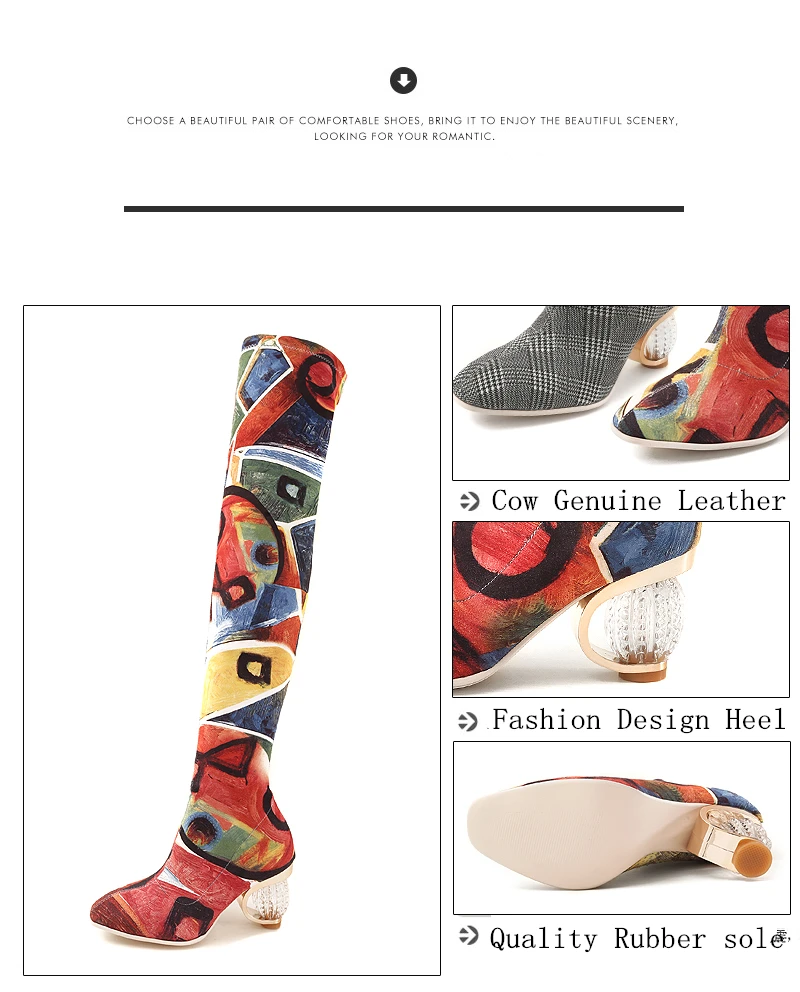 RQFF Brand Boots Women Shoes High Heels Ankle Boot Female Footwear Cow Leather booties Sexy Ladies Shoe With Box Plus size 34-43 (3)