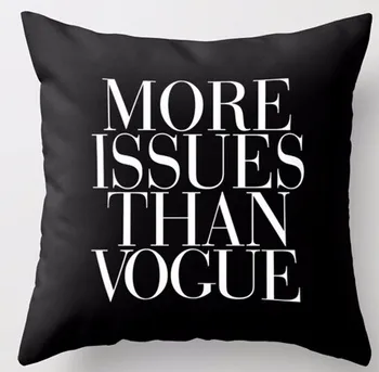 

Hot Selling More Issues than Vogue Typography Best Luxury Square Pillowcase Throw Pillow Sham Nice Pillow Cover