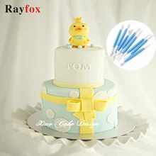 Приспособления для выпечки 8 шт./партия 16 узоров помадка торт украшения цветок Сахар Ремесло Инструменты моделирования Глина помадка торт инструмент для украшения