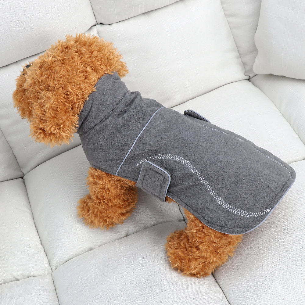 S-5XL Зимние флисовые собака куртки пальто Светоотражающие Comfy жилет свитер теплая одежда для щенков одежды