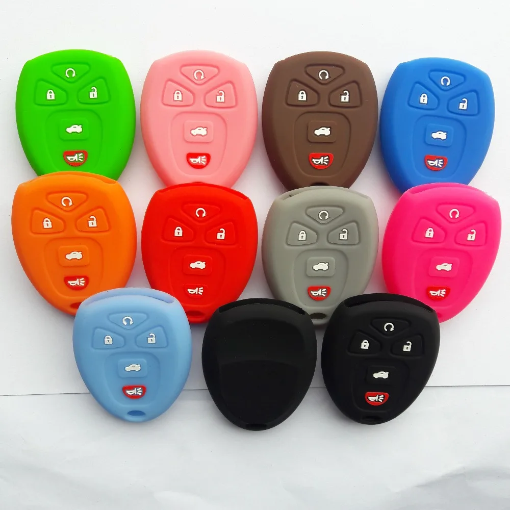 

5Button Rubber Soft Cover Car Key Case Silicone For BUICK LaCrosse SATURN GMC Yukon CHEVROLET Malibu For CADILLAC SATURN Remote