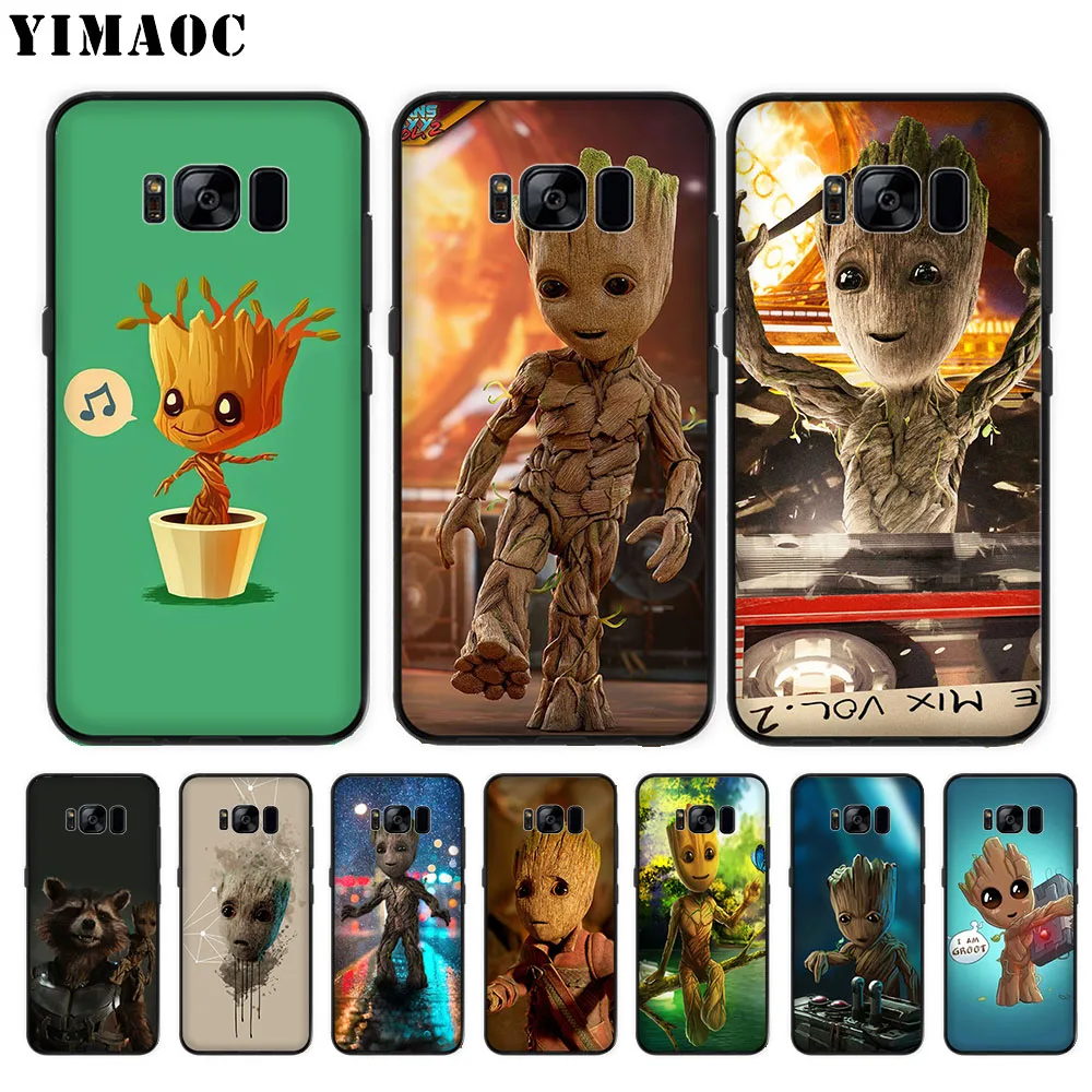 

YIMAOC baby groot Soft Case for Samsung Galaxy S10 Plus S10e S6 S7 Edge S8 S9 Plus J6 M10 M20 M30