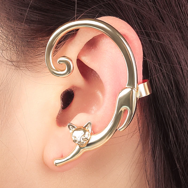 

1 Piece Wholesale High Quality New Fashion Exaggeration Punk Dragon Ear Cuff Clip Earring For Women Vintage Jewelry Gift