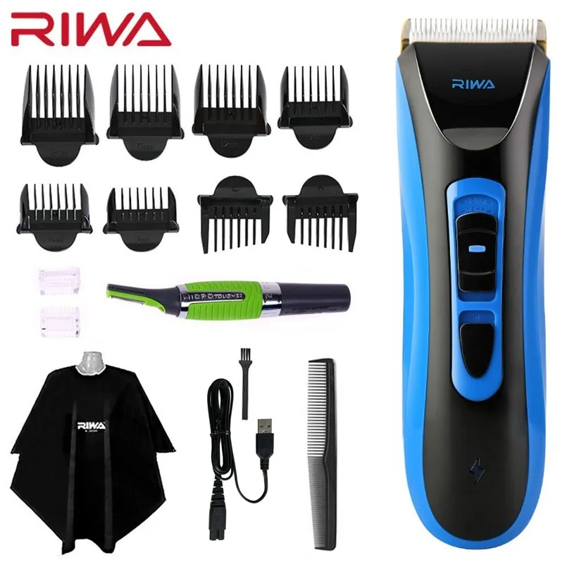 Riwa профессиональная машинка для стрижки волос, Беспроводная Машинка для стрижки волос, набор для влажной/сухой подзаряжаемой мужской триммер для волос, бритва, машинка для стрижки волос, RE-750A - Цвет: Clipper Nose Trimmer