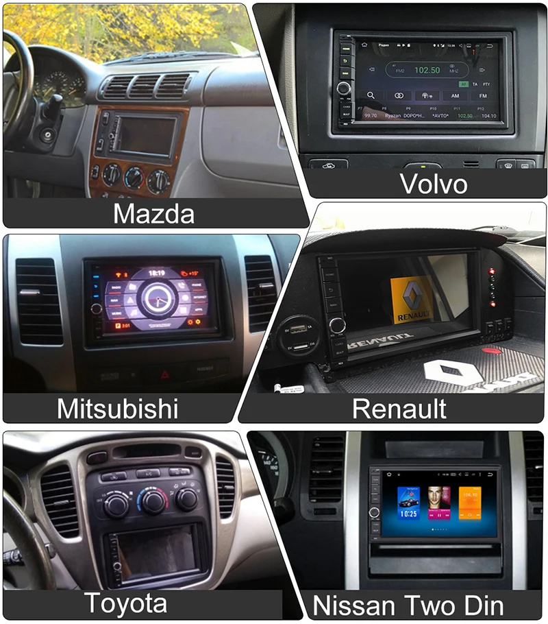 Cheap two din Android 8.0 px5 7" universal car GPS radio Stereo player headunit octa core 4+32G wifi 4g for nissan 0