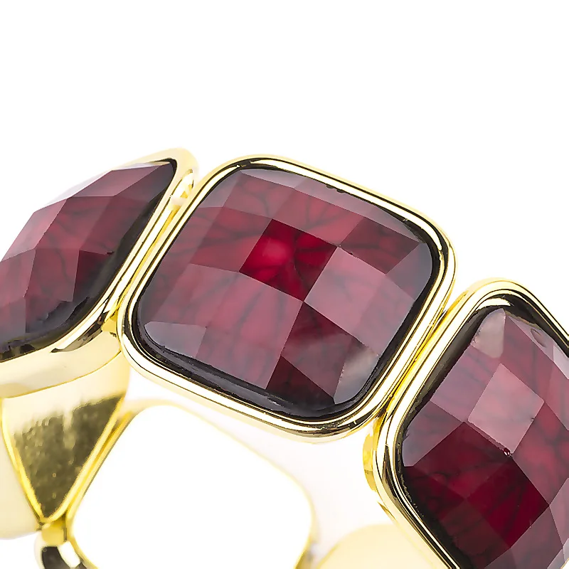 Classic Resin Cuff Fashion Bracelets Bangles for Women Stretch Colourful Acrylic Gold Metal Bracelets Female Charm Gifts Jewelry (4)