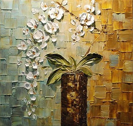 

Beauty of Life 100% Hand-painted Modern Canvas Wall Art Floral Oil Paintings on Canvas Art for Home Decorations Art Work