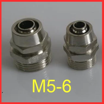 

NEW Type pneumatic straight Miniature Mini Fitting lock net , M5 male screw thread 6MM TUBE , nylon, polyurethane tube connector