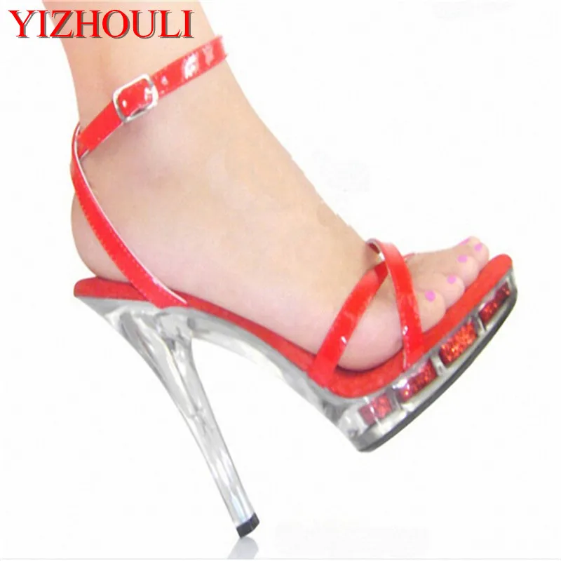 

Sexy show thin 13cm bride wedding Shoes Women Sandal Interest lap-dancing Sandals Woman Shoes