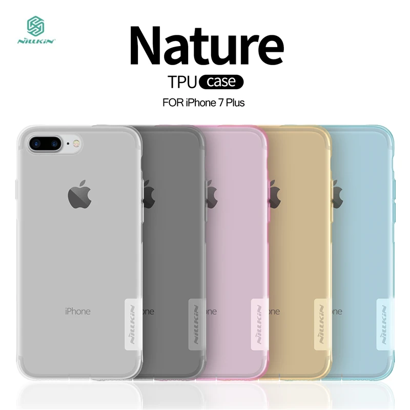

Transparent Case for iPhone 7 Plus Cover Original Nillkin Ultra Thin TPU Silicone for iPhone7 Plus Back Cover with Dust Plug