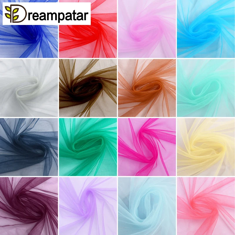 

Fashion Multicolor Mesh Curtain Wedding Venue Layout Party Decoration Solid Color Bedroom Window Curtains ML38A