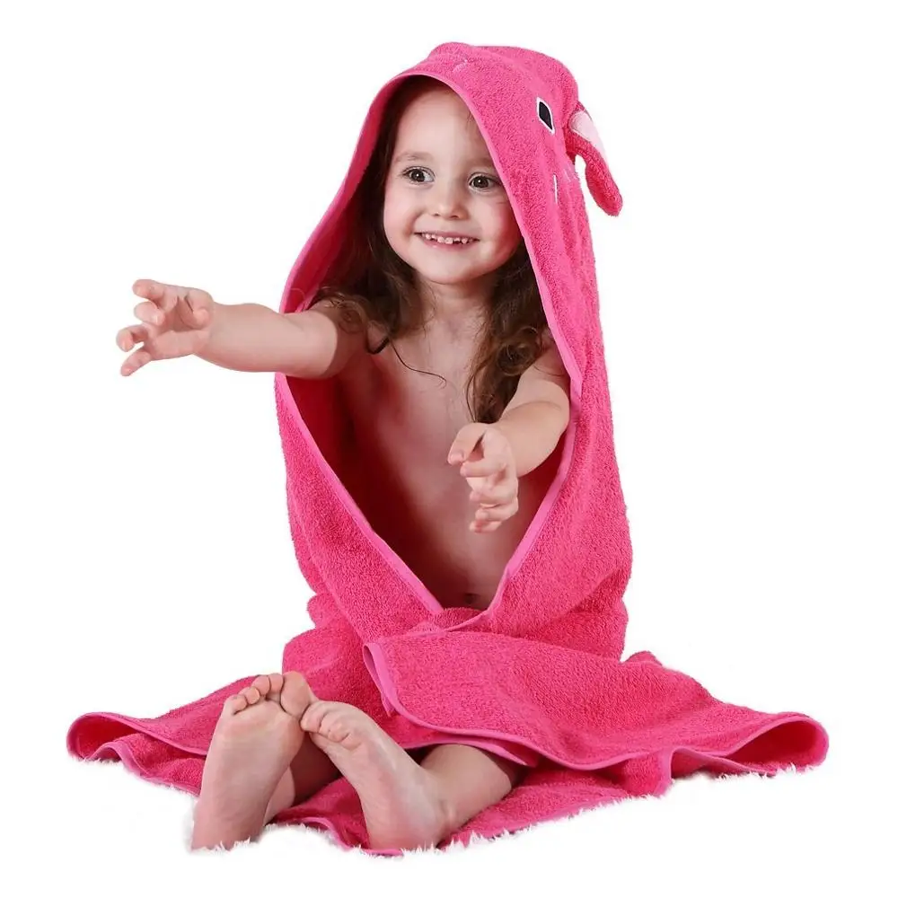 Детское махровое полотенце с капюшоном и изображением животных, халат с изображением животных для малышей, синий От 0 до 6 лет