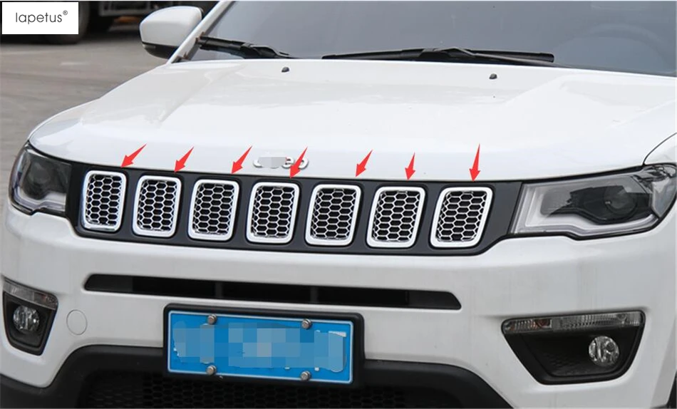 Lapetus Accessories For Jeep Compass 2017 2018 2019 ABS Front Head