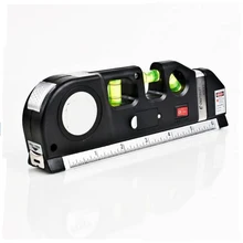 Лазерный уровень Многофункциональный Уровень лазерный Горизонтальный Вертикальный измерительный пузыри Лазерная линейка лента 8FT Выравнивающая лазерная рулетка